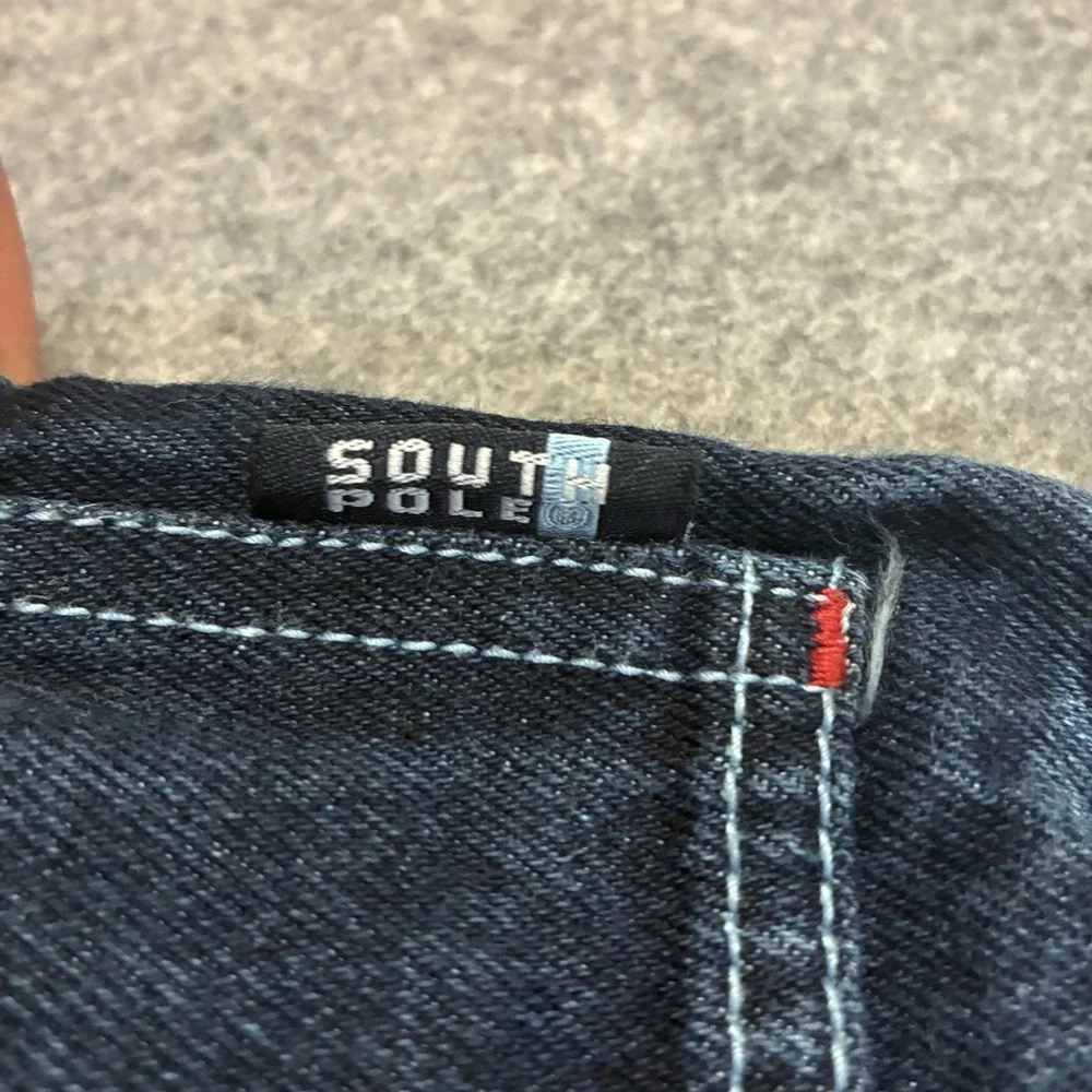 Vintage Y2K Southpole Baggy Wide Leg Jean Shorts Mens 32 Skater Denim Jorts